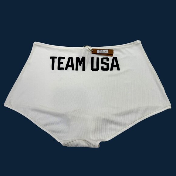 SKIMS Soft Lounge Bralette + Boy Short Set Team USA White 4X - Picture 5 of 11